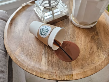 funny prank spilled coffee mug