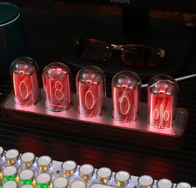 nixie tube clock retro gift
