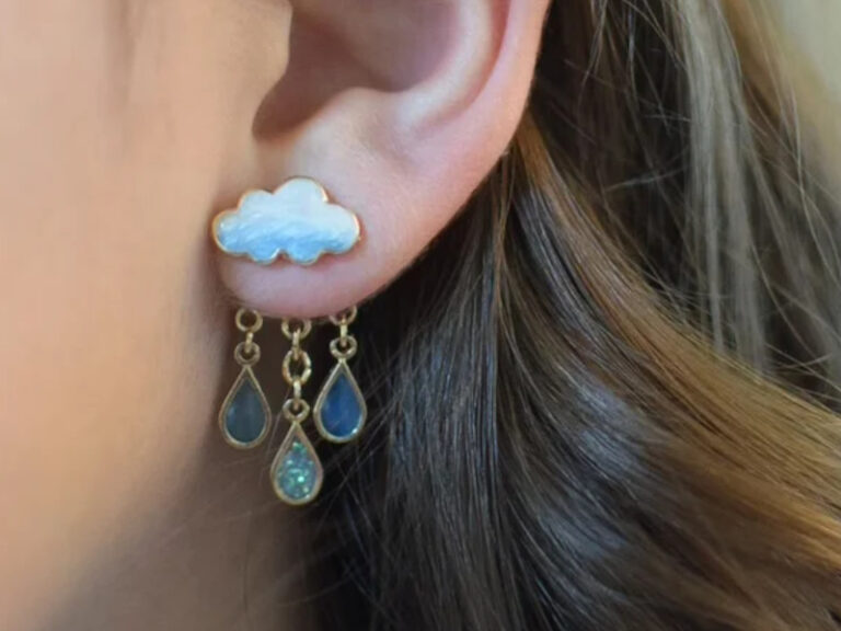 Cloud Raindrop Earrings